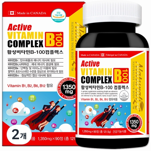 내추럴라이즈 활성비타민B-100 컴플렉스 1350mg 90정