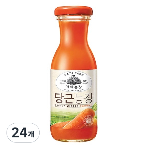 가야농장 당근농장 180ml 24병 꼬마병 병주스 병음료