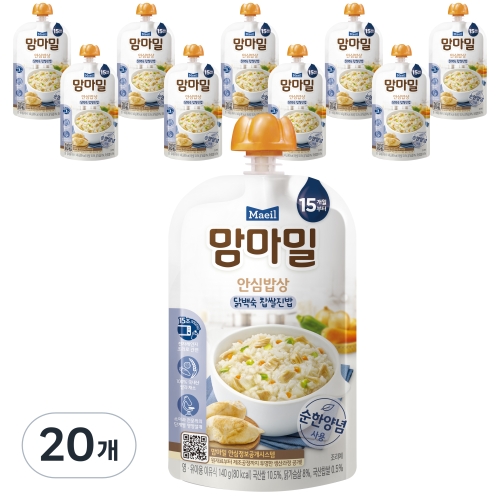 매일유업 맘마밀 안심밥상 닭백숙 찹쌀진밥 140g