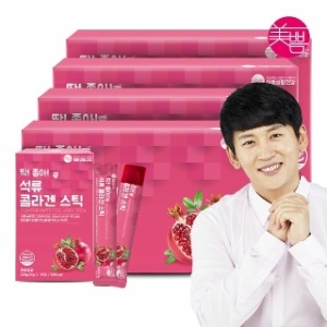 미쁨생활건강 딱좋아 석류 콜라겐 젤리스틱 20g 4박스 총 240포