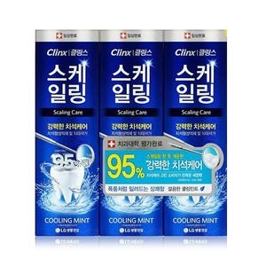 LG생활건강 페리오 클링스 스케일링 쿨링민트 치약 100g