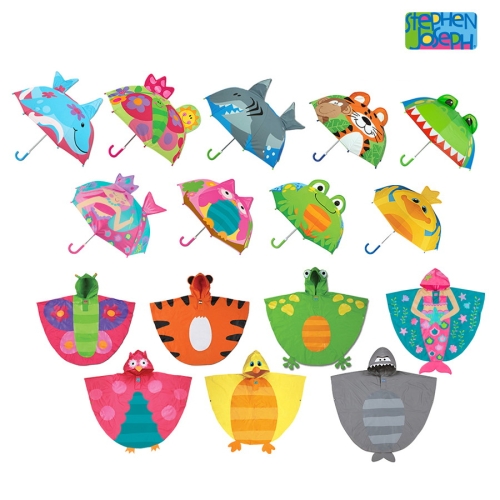 스테판조셉 레인 후드판초 + 3D 입체 팝업우산