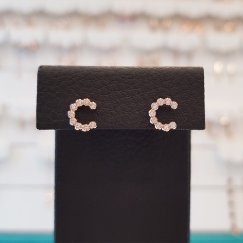 볼라레 여자친구선물 C라인 피어싱 귀걸이 SSP554 컬러 선택핑크골드 구성 선택피어싱 1개