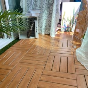 진성산업 조아마루 24P 원목 스타일 간편 조립식 셀프 인테리어 바닥재 데크타일