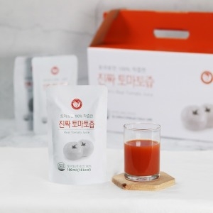김재식헬스푸드 진짜 토마토즙 100ml 30팩 4박스 NFC 저온착즙 100% 순수 국내산 토마토