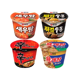 농심  신라면큰사발4개 + 새우탕큰사발4개 + 튀김우동큰사발4개 + 육개장큰사발4개