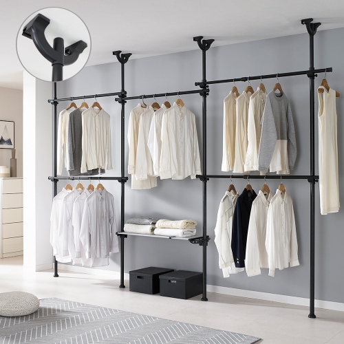 롯데알미늄 이지온 드레스룸 행거 폭조절선반 EOB-406W