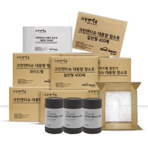 크린앤티슈  대용량 청소포 정전기 물걸레 일반형 와이드형 밀대 수세미