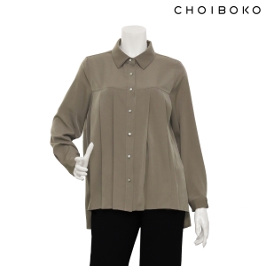 최복호 플리츠 트임 카라 블라우스 I2311083