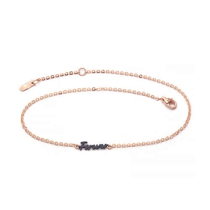 비앤비골드  14K Forever 포에버 블랙레터링 체인발찌 JNA37810 트렌디 감성의 스마트한 쇼핑공간