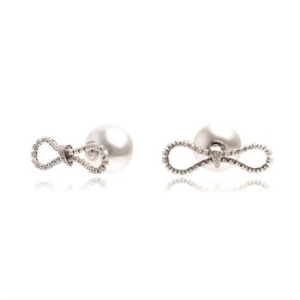 티오유  Cubic infinite pearl clutch earring_TGH007 Silver925