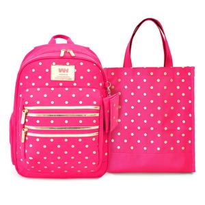프린세스 브린 책가방 세트 핑크 도트 가방 WP0071