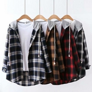 오노마 체크남방 셔츠 G124808 후드