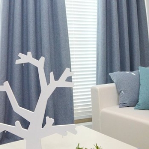 파라다이스홈 블란도 암막커튼 스노우블루