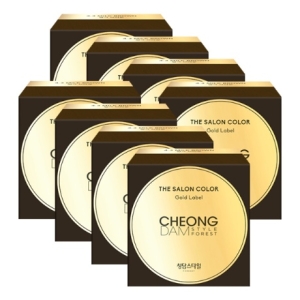 청담스타일 포레스트 더 살롱 컬러 골드라벨 염색약 밀크브라운X8개 순수 새치 커버 흰머리 뿌리 셀프