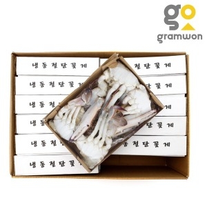 그램원  박스 손질 절단꽃게 3L 5.4kg 냉동꽃게 육수용 국물용 업소용