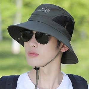 트레킹 야외 활동 사이트 메쉬로 통풍성 좋은 버킷햇 WA94B7D