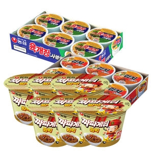 농심  육사발6+김치사발6+짜파범벅6