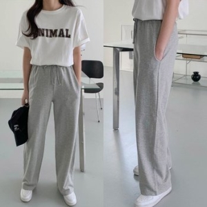 쉬즈미 여성 와이드 트레이닝팬츠 추리닝 통바지 BLP-714