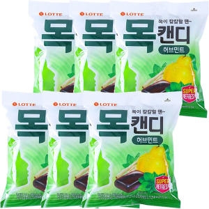 롯데  목캔디 허브 대용량 217g 6봉