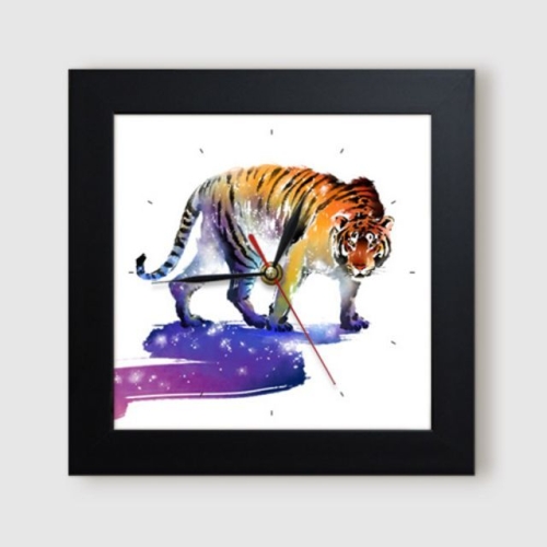 꾸밈  it455-호랑이와백호_미니액자벽시계