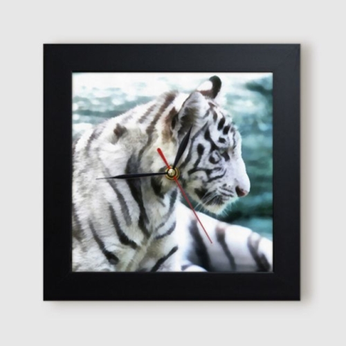 꾸밈  it458-행운의상징백호_미니액자벽시계