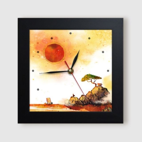 꾸밈  it381-해와달동양화미니액자벽시계