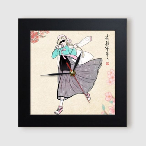 꾸밈  it388-퓨전미인도미니액자벽시계