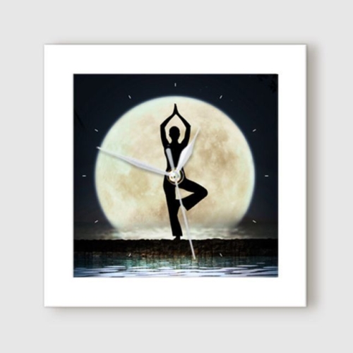 꾸밈  it440-달빛아래그녀의요가_미니액자벽시계