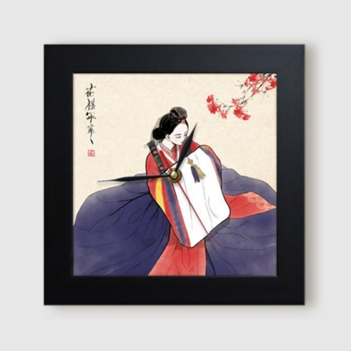 꾸밈  it387-전통혼례미인도미니액자벽시계