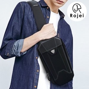 로제이 Rojei 남자 스퀘어 포인트 크로스 슬링백 RSB277_BL