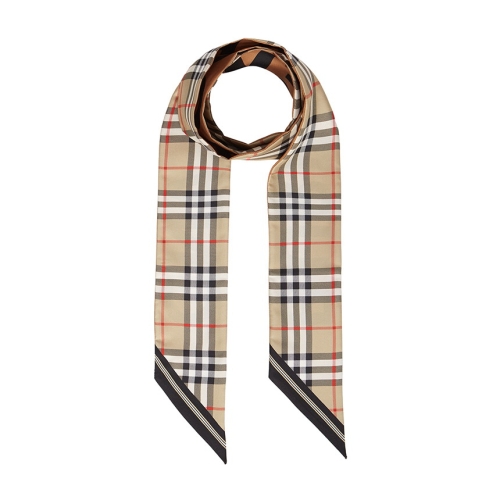 버버리 빈티지 체크 실크 스카프_8028950