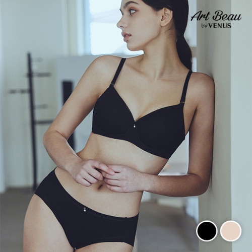 비너스 아르보 여름에 시원한 인견 노와이어 베이직 브라팬티 세트_ISET522