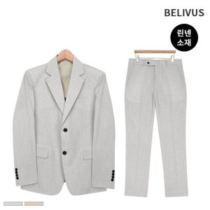 빌리버스 남성 셋업 BAX116 남자 린넨 정장 블레이저 슬랙