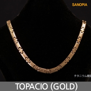 사노피아 게르마늄 티타늄 자석 목걸이팔찌세트 토파시오 (골드)
