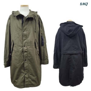 에스엠진 SMJ1614 남자 밀리터리 하프 코트 남성 오버핏 바람막이 봄 여름 가을