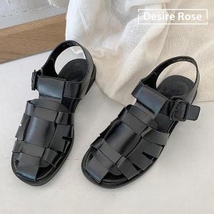 디자이어로즈 10대 20대 여자 캐주얼 가죽샌들 1.5cm TAS0142  S5365606