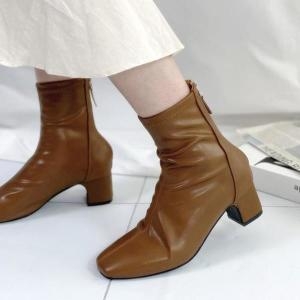 디자이어로즈 여자 데일리 심플 가죽 앵클부츠 힐 5cm  S5989462