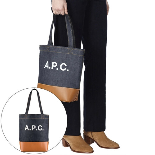 아페쎄 카멜 데님 악셀 토트백 COD M61444 CAF COD M61444CAF
