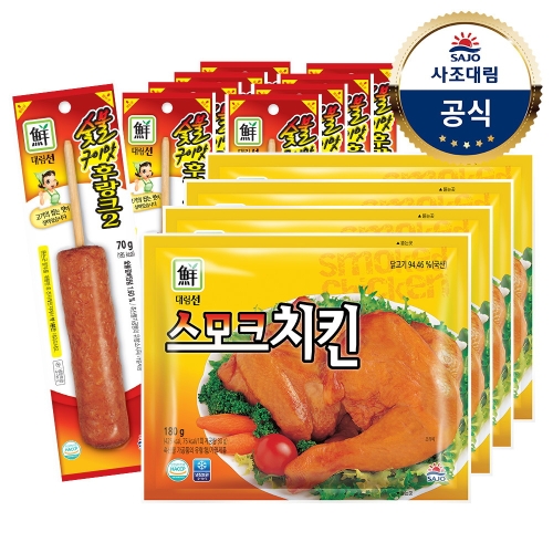사조대림  대림냉장 스모크치킨 180gX4개 +숯불구이맛후랑크 70gX10개