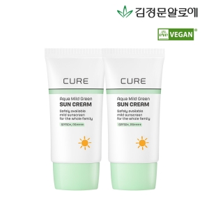 김정문알로에 큐어 아쿠아 마일드 그린 선크림 40ml