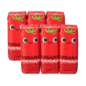 롯데칠성음료 오가닉 유기농 주스 레드비트&배&토마토 125ml