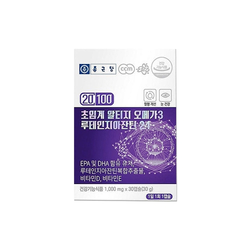 종근당건강 20100 초임계 알티지 오메가3 루테인 지아잔틴 24 30캡슐