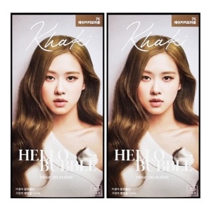 미쟝센 헬로버블 염모제 7K 7K 애쉬 카키브라운 2개