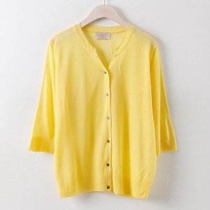 아이우먼 브이넥 칠부 가디건 RM0314RM804 빅사이즈 사이즈에서 자유로운 그녀~