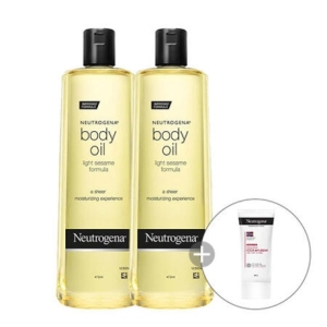 뉴트로지나 바디 오일, 473ml, 2개+증정 인텐스 리페어 시카 에멀젼, 88ml, 1개