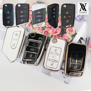 바이어블  폭스바겐 3버튼 5버튼 폴딩키 스마트키 TPU 키케이스 아페온 티구안 골프 7세대 8세대