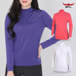 이지바이 여성 냉감 스트라이프 긴팔 반목 티셔츠 (KP42LT033W)