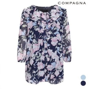 꼼빠니아 플라워프릴블라우스_CAAU4-WRB050