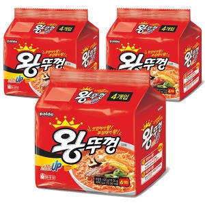 팔도  왕뚜껑봉지면, 130g, 4입, 4개